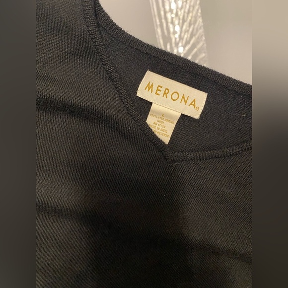 Merona Italian 100% wool V neck Pullover Long Sleeve Sweater Mens - Picture 4 of 7